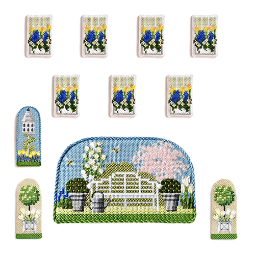 Manor House Spring Window & Accessory Pack Kits Needlepoint.Com - 1