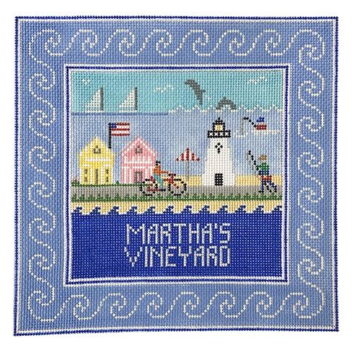 Martha's Vineyard Square Painted Canvas Doolittle Stitchery
