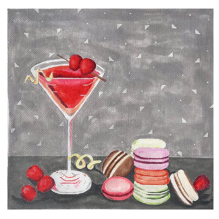 Martini and Macaroons Painted Canvas Alice Peterson Company