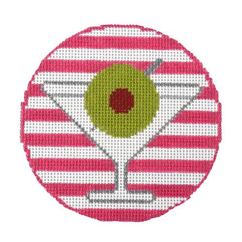 Martini Round Painted Canvas Rachel Donley - 1