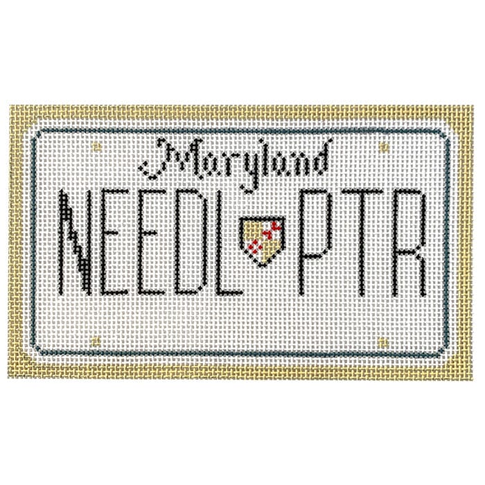 Maryland Mini Plate Painted Canvas CBK Needlepoint Collections