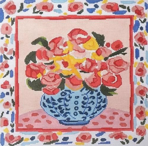 Mary's Sweet Peas Painted Canvas Cooper Oaks Design