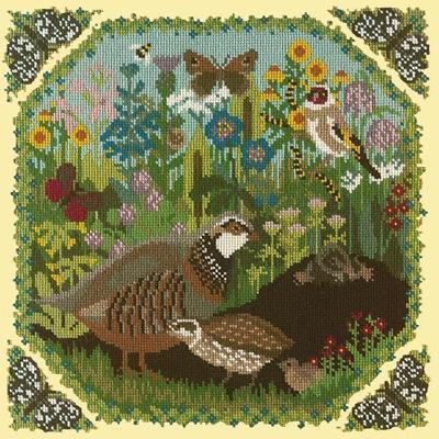 Meadow Needlepoint Kit Kits Elizabeth Bradley Design Butter Yellow 