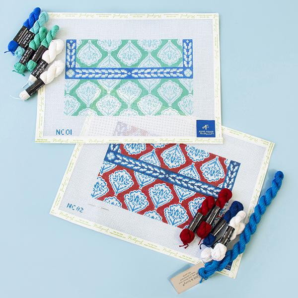 Medallion Clutch Kit Kits Anne Fisher Needlepoint LLC 