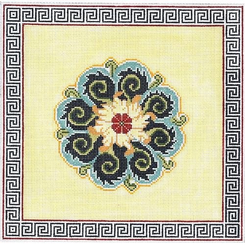 Medallion Pillow Painted Canvas Doolittle Stitchery - 1