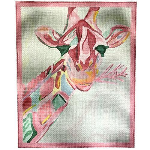 Megan Carn Giraffe Painted Canvas Kate Dickerson Needlepoint Collections