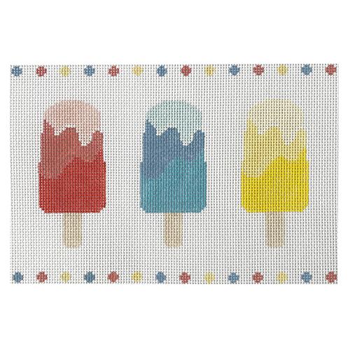 Melting Popsicle Pillow Painted Canvas Audrey Wu Designs