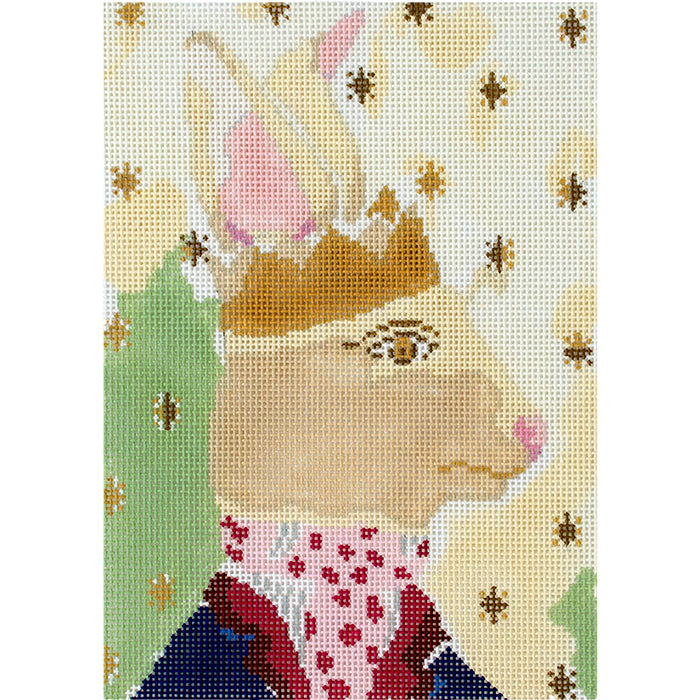 Menagerie Collection Hare Painted Canvas The Plum Stitchery - 1