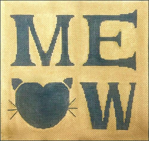 Meow Painted Canvas Alice Peterson