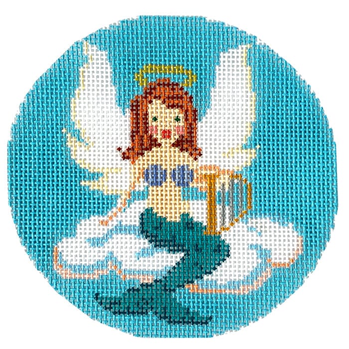 Mermaid Angel Painted Canvas CBK Needlepoint Collections