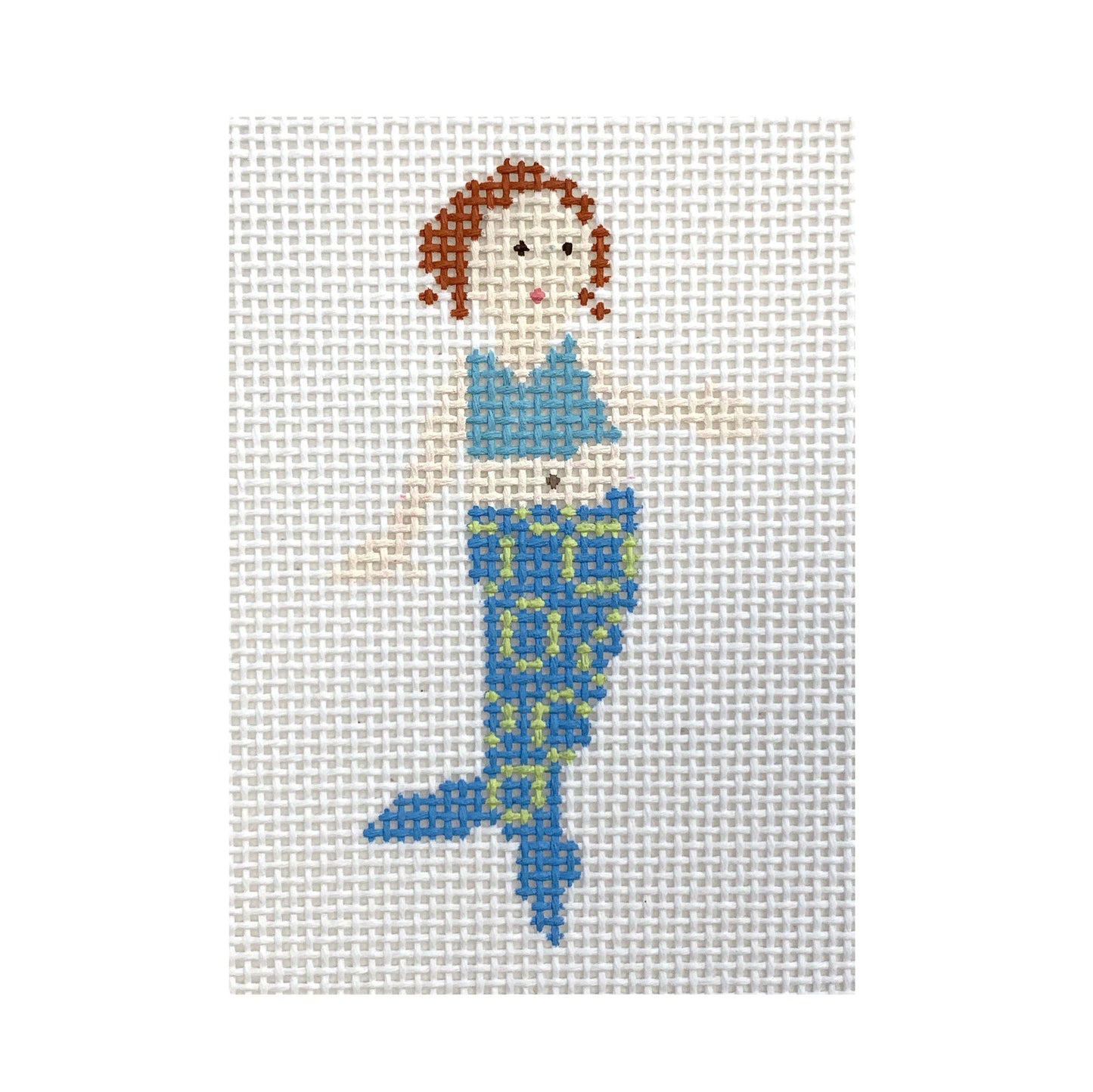 Mermaid Baby Circles Painted Canvas Pippin