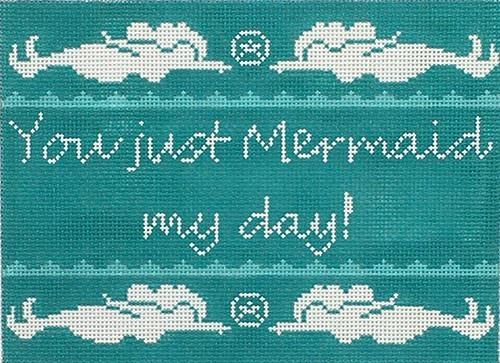 Mermaid my Day Painted Canvas CBK Needlepoint Collections - 1