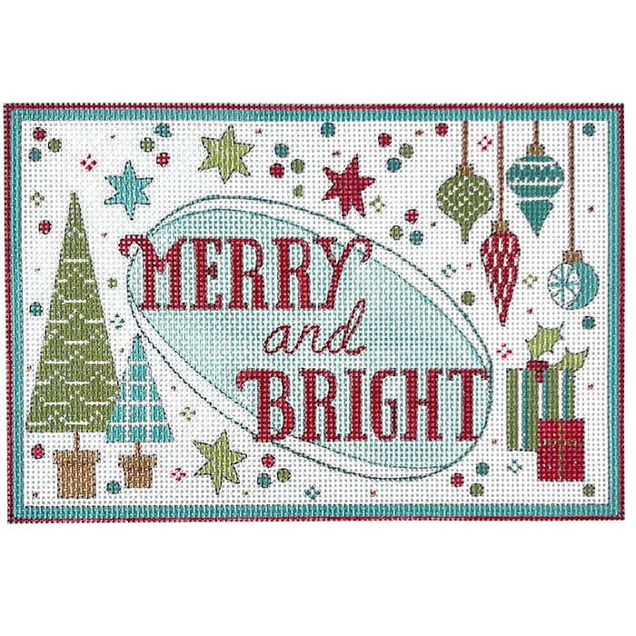 Merry and Bright Painted Canvas Alice Peterson Company