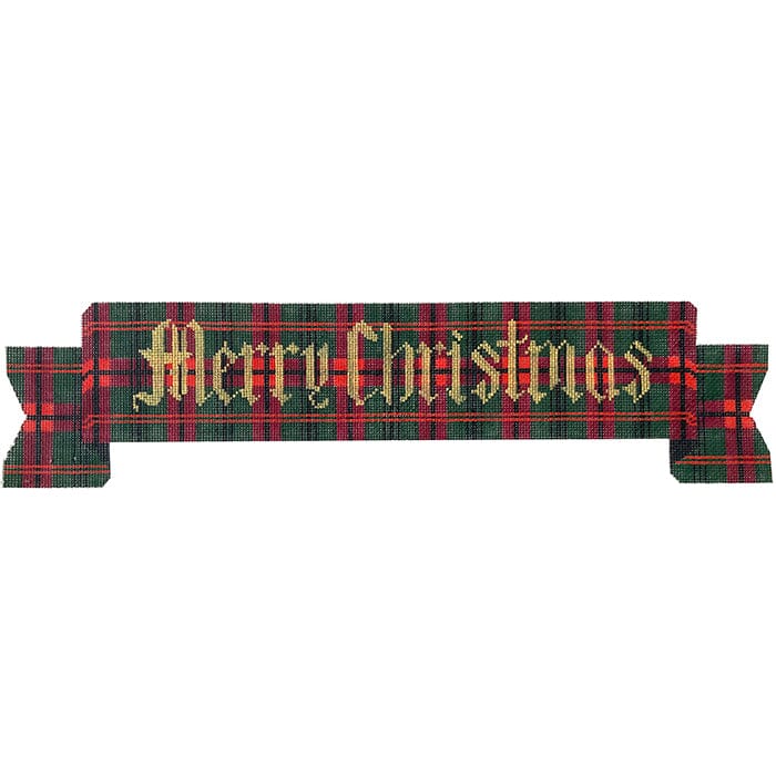 Merry Christmas Ribbon Painted Canvas Associated Talents