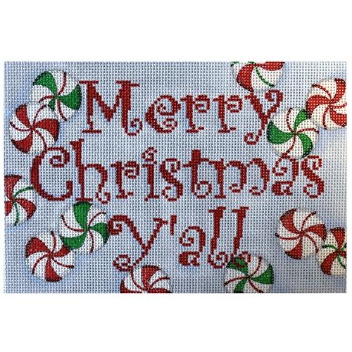 Merry Christmas Y'all Painted Canvas Associated Talents - 1