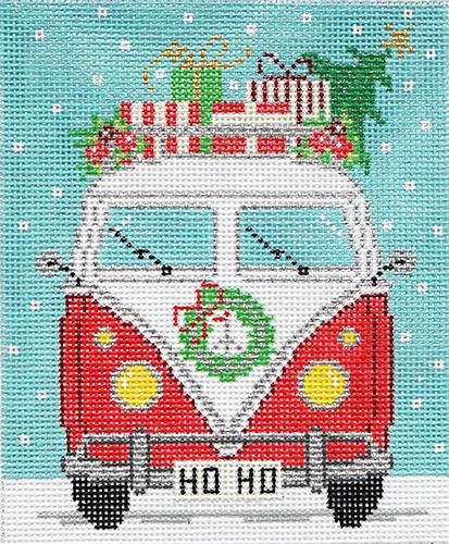 Micro-Bus - Christmas Painted Canvas The Meredith Collection
