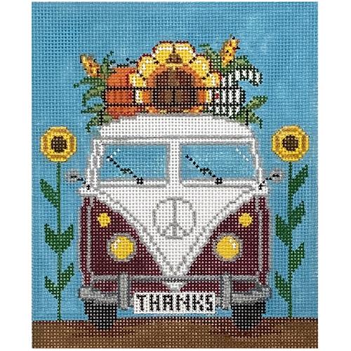 Micro Bus Thanksgiving Painted Canvas The Meredith Collection