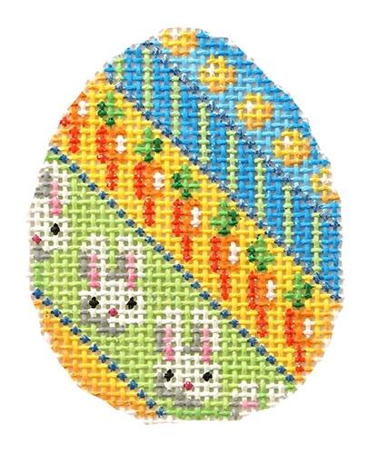Mini Egg with Bunny/Carrots Painted Canvas Associated Talents - 1