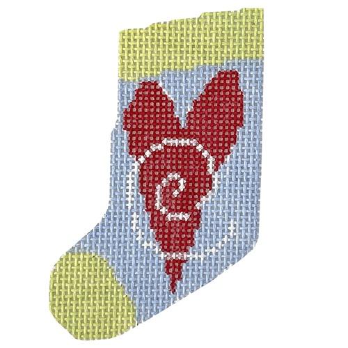 Mini Sock Heart Painted Canvas Pippin