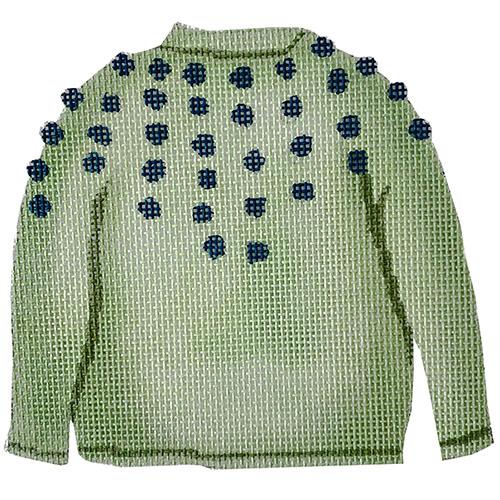 Mint Pom Sweater Painted Canvas All About Stitching/The Collection Design - 1