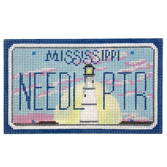 Mississippi Mini Plate Painted Canvas CBK Needlepoint Collections