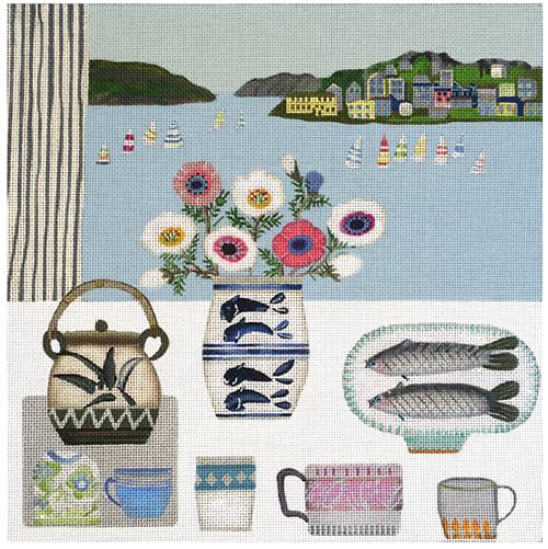 Mixed Anemones Painted Canvas Melissa Shirley Designs - 1