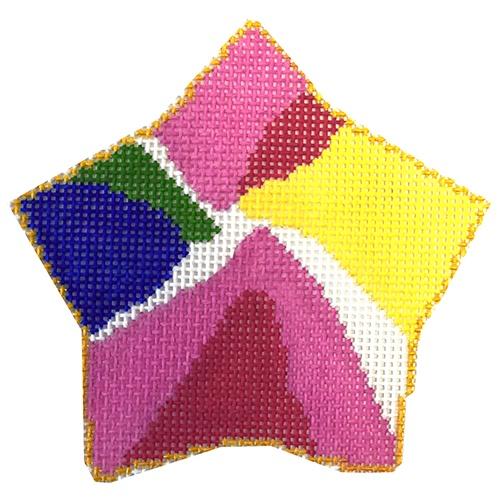 Modern Art Star Painted Canvas The Plum Stitchery - 1