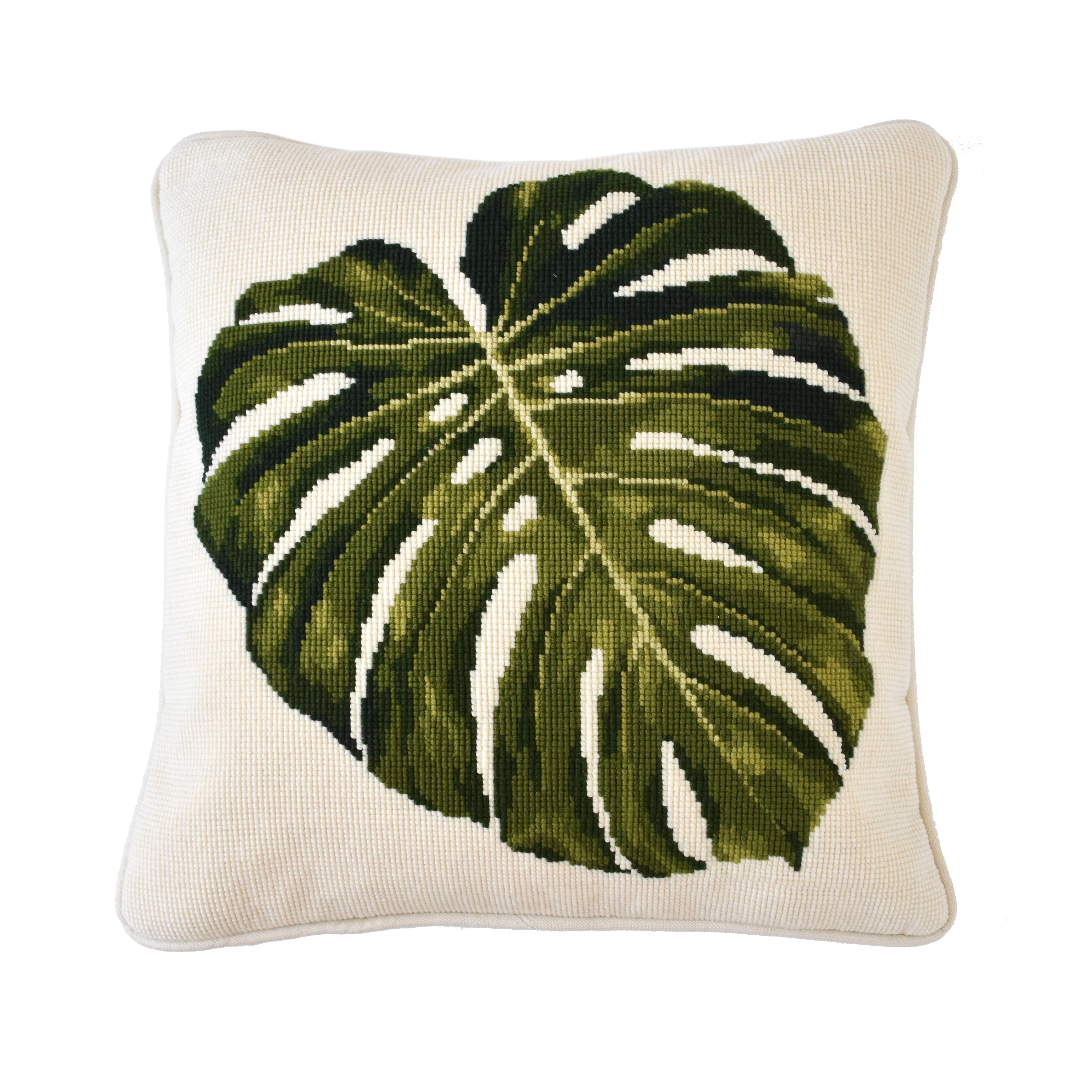 Monstera Leaf Needlepoint Kit Kits Elizabeth Bradley Design - 1