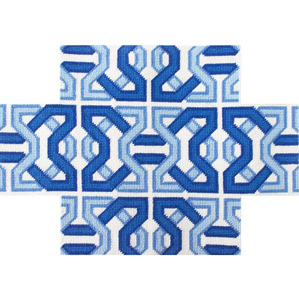 Mosaic Brick Cover Printed Canvas Needlepoint To Go