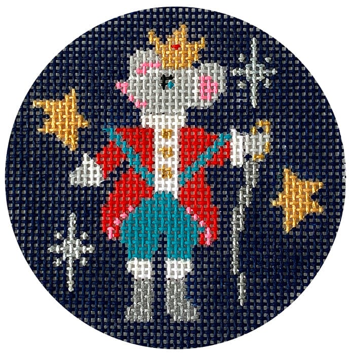 Mouse King Round Painted Canvas Alice Peterson Company - 1