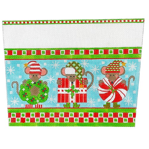 Mouse Stocking Cuff CH Painted Canvas Danji Designs
