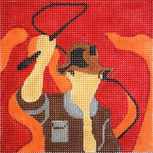 Movie Coaster Indiana Jones Painted Canvas Melissa Prince Designs - 1