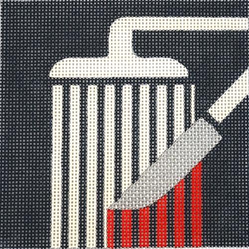 Movie Coaster - Psycho Painted Canvas Melissa Prince Designs