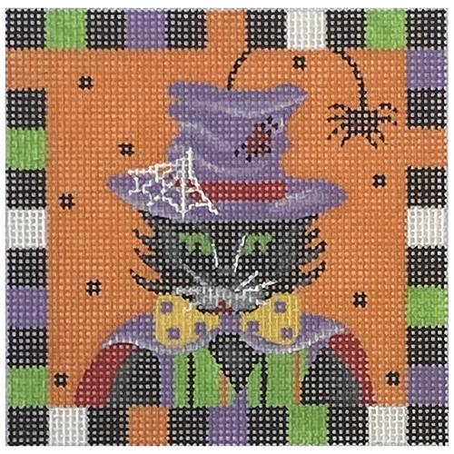 Mr. Cat Ornament Painted Canvas Pepperberry Designs - 1
