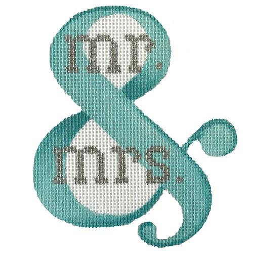 mr. & mrs. ornament Painted Canvas Pepperberry Designs - 1