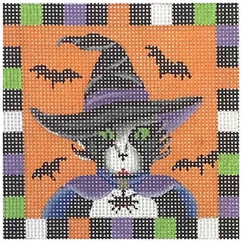 Mrs. Cat Ornament Painted Canvas Pepperberry Designs - 1