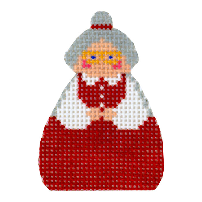 Mrs. Claus Angel Figure Painted Canvas Stitch Its - 1