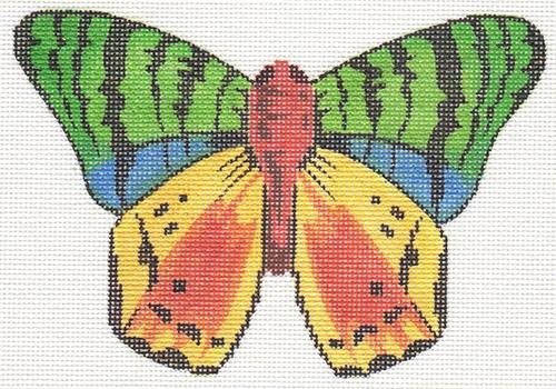 Multi Color Butterfly Painted Canvas Labors of Love Needlepoint - 1