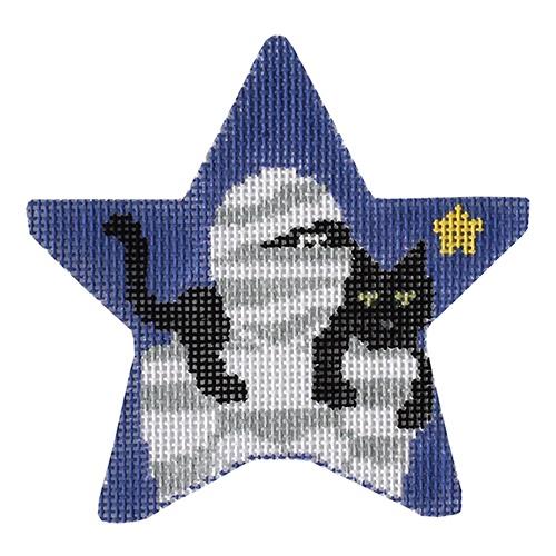 Mummy Star with Stitch Guide Painted Canvas Kathy Schenkel Designs