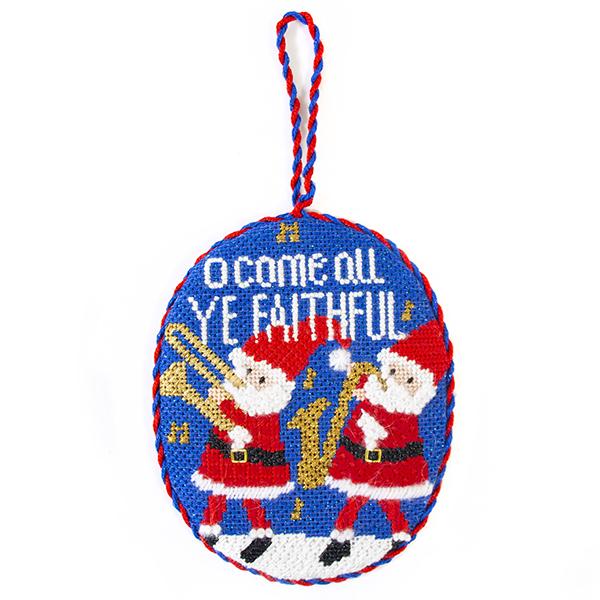 Musical Santas   O Come All Ye Faithful Kit Kits Needlepoint To Go