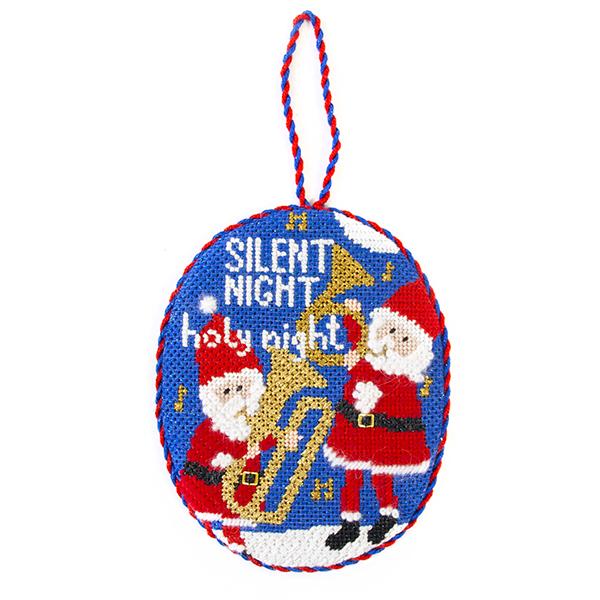 Musical Santas   Silent Night, Holy Night Kit Kits Needlepoint To Go