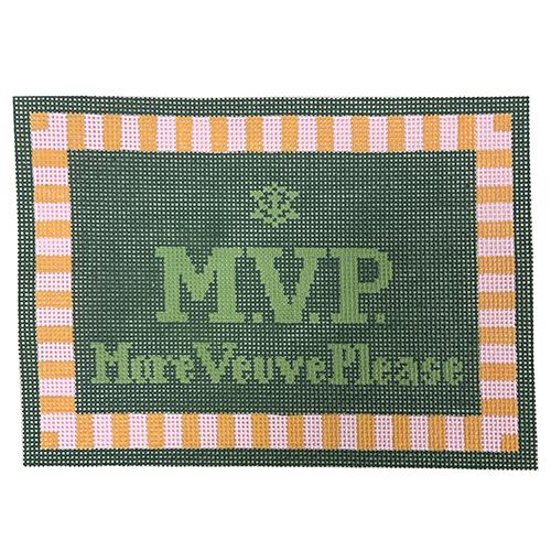 MVP More Veuve Please on Green Painted Canvas C'ate La Vie - 1