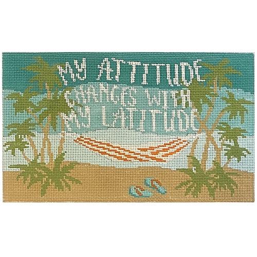 My Attitude Changes Painted Canvas CBK Needlepoint Collections