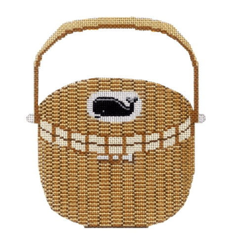 Nantucket Basket Painted Canvas CBK Needlepoint Collections - 1