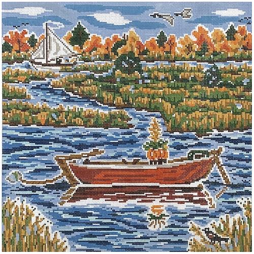 Nantucket Fall Foliage Painted Canvas Cooper Oaks Design - 1