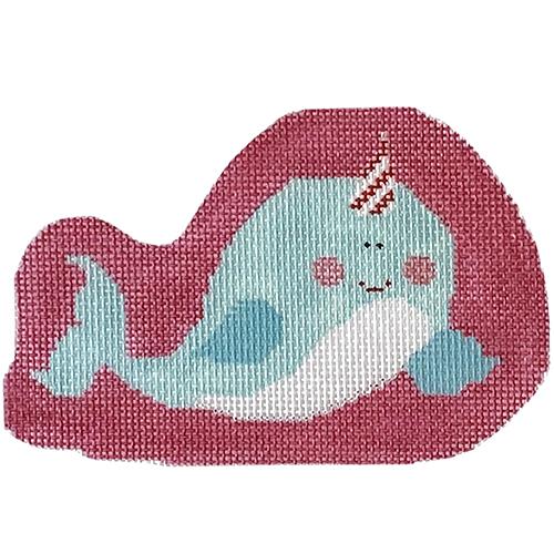 Narwhal Christmas with Stitch Guide Painted Canvas The Princess & Me