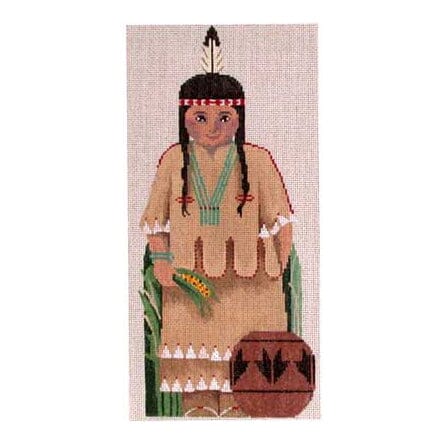 Native American Girl Painted Canvas Associated Talents - 1