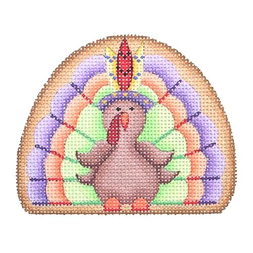Native American Turkey Painted Canvas Burnett & Bradley - 1