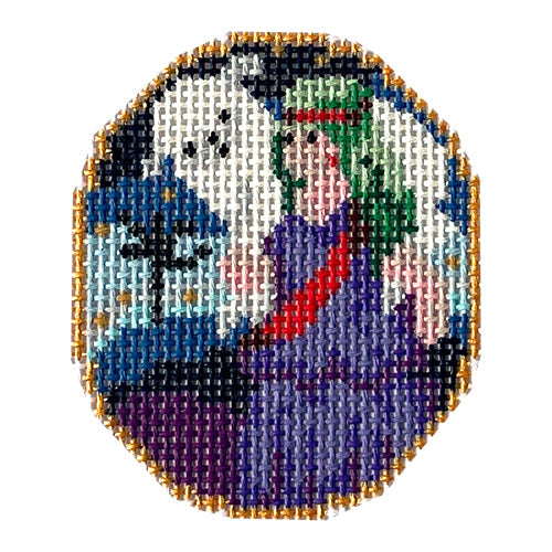 Nativity Oval Shepherd Painted Canvas CBK Needlepoint Collections - 1