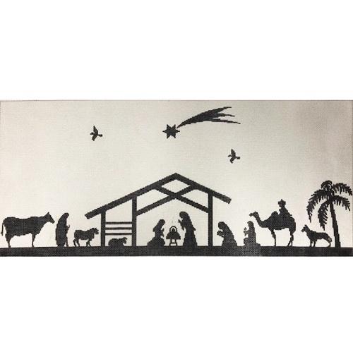 Nativity Painted Canvas A Stitch in Time - 1
